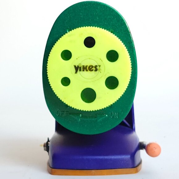 VINTAGE 90s Yikes Neon Pencil Sharpener Desk 1990s USA Nickelodeon-Style Retro - Picture 5 of 9